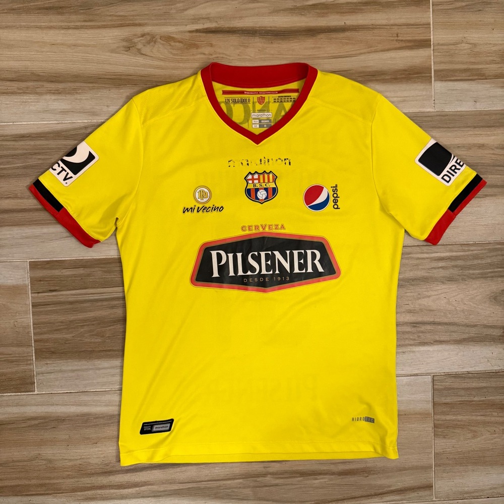 2016 Marathon Barcelona SC Ecuador Ronaldinho 91 Noche Amarilla Jersey Medium